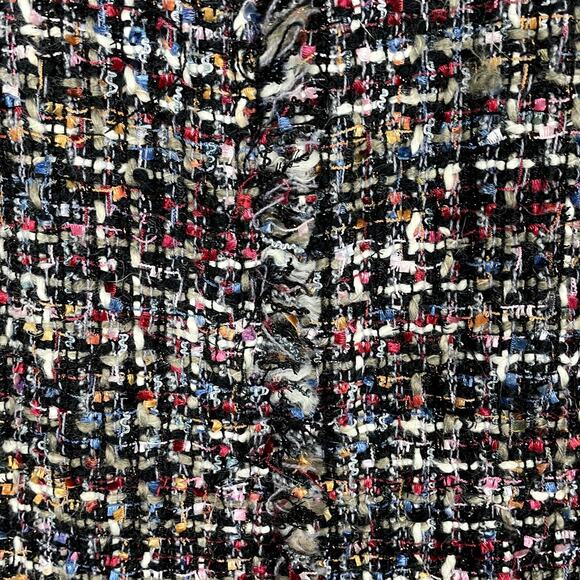 Talbots Tweed Sleeveless Sheath Dress Fringe Metallic Classic Career Multi Sz 8 - Picture 12 of 14